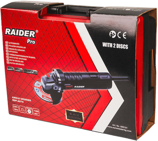 Raider RDP-AG79 Τροχός 125mm Ρεύματος 900W με Ρύθμιση Στροφών
