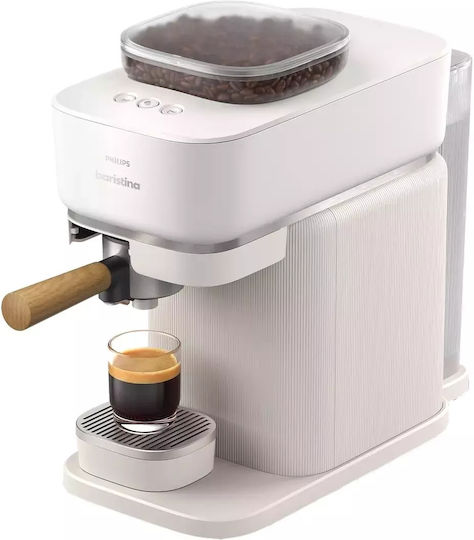 Philips Baristina Automatic Espresso Coffee Machine 1500W Pressure 16bar with Grinder White BAR302/20