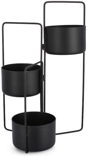 Bizzotto Planter Metal Black 45x68cm.