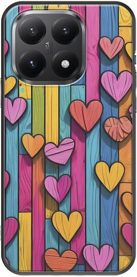 Valentine's Day Wooden Love Xiaomi 15t 5g Black TPU Black Silicone Case