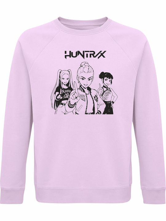 Unisex Bio-Baumwolle Sweatshirt Kpop Dämonenjäger Huntrix Performing Cremiges Rosa
