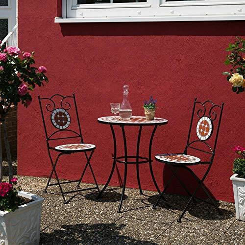Dining Room Set for Small Outdoor Spaces 3 Pieces Black