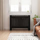 vidaXL Husă Pentru Radiator Din PAL Negru 112x19x81.5cm