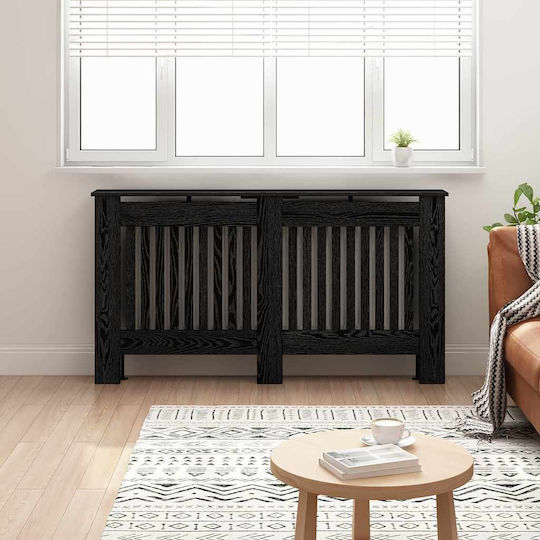 vidaXL vidaXL Radiator Cover from Particleboard Black 152x19x81.5cm