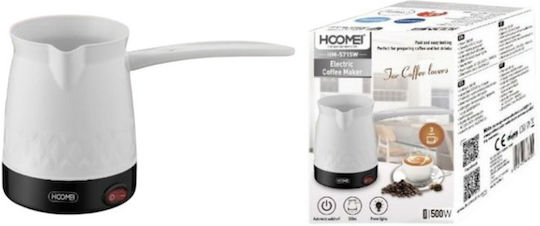 Hoomei Elektrische griechische Kaffeekanne 500W mit Gewicht 400ml Weiß