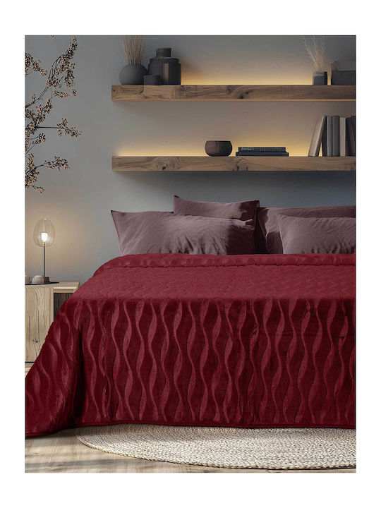 Madi Snuggle Decke Moné 160x220cm Burgunder