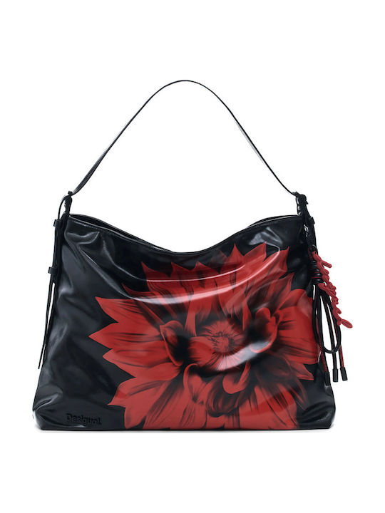 Flowerina Buxton Damen Schultertasche Schwarz
