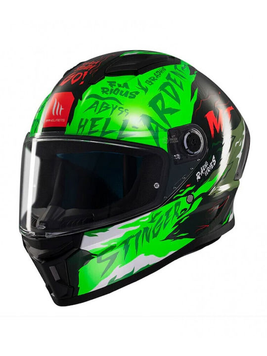 MT Stinger 2 Ardent C6 Fluo Gloss Motorcycle He...