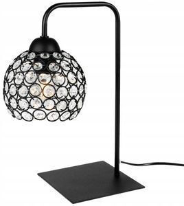 Light Home Dekorative Lampe Crystal Ball mit Fassung für E27 Lampe Schwarz