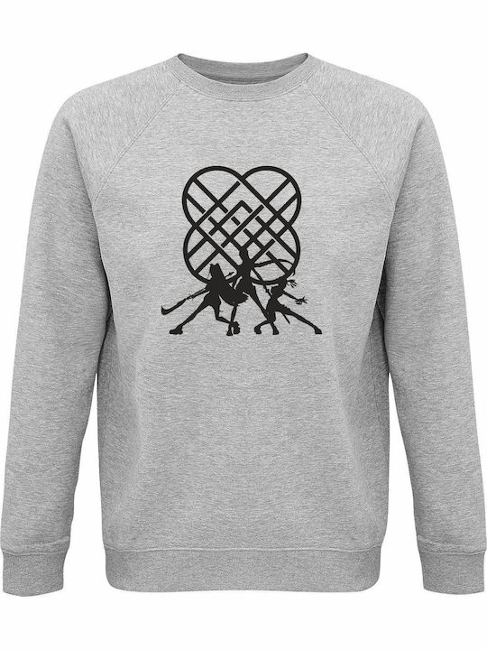 Kinder-Sweatshirt Grey Melange Kpop Demon Hunters, Huntrix Ready To Fight