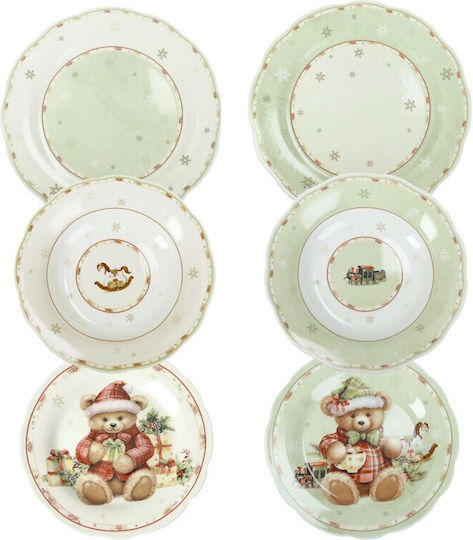 Brandani Christmas Porcelain Dinnerware Set Coccole