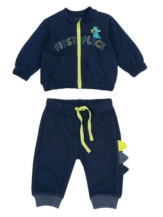 Kids Tracksuit Set With Navy Blue Jacket