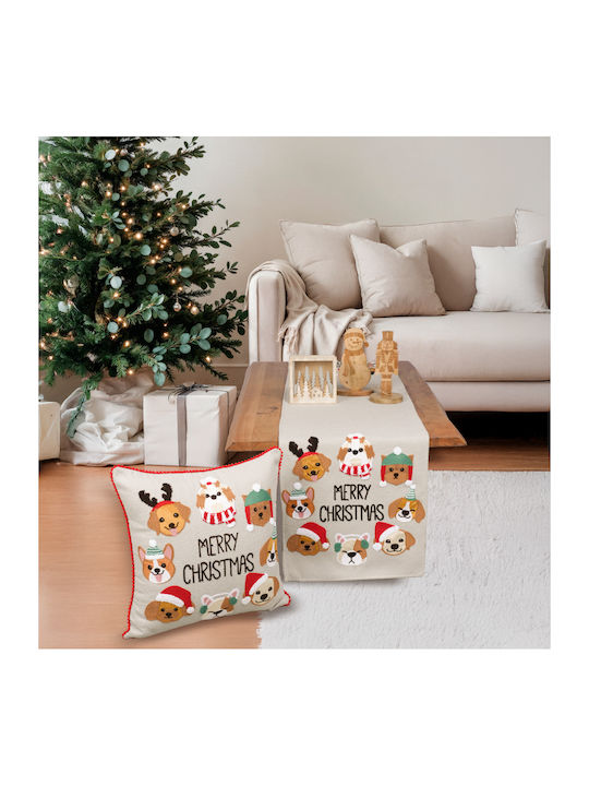 Ilis Home Christmas Table Runner 91849 Grey 40x170 100 Polyester
