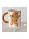 Gingerboy Χριστουγεννιάτικη Κούπα Κουταλάκι 520 Ml Λευκή