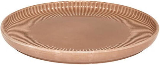 Atmosphera Chloe Desert Serving Plate Ceramic Brown with Diameter 20cm