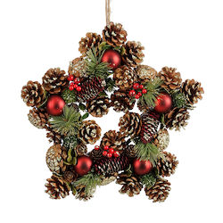 Weihnachtskranz 34x34 Edelman Eton Rot 1180496 34x34
