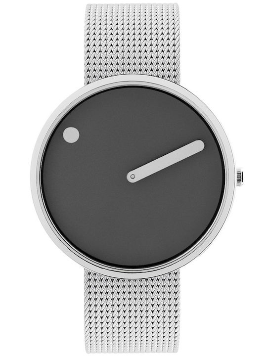 Picto Men's Watch 40mm Battery with Silver Metal Bracelet