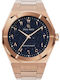 Paul Rich Herrenuhr 43mm Batterie mit Rosa Metallarmband