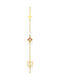 Goldjewels Kids Bracelet ID from Gold-plated Silver with Evil Eye, Butterfly & Σταυρό