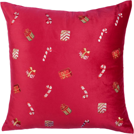 Ilis Home Christmas Decorative Square Pillowcase Red 45x45cm