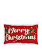 Decorative Christmas Pillow Fylliana Red-White-Green 30x50cm
