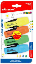 Motarro Μαρκαδόροι Υπογράμμισης Σετ 4 χρώματα Motarro Μαρκαδόροι Υπογράμμισης Σετ 4 χρώματα