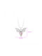 Chrysothemiss Damen Halskette Blush Wings Vergoldet Rosafarbenen Zirkon & Flügel