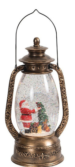 Christmas Decorative Lantern Snow Globe Light Music Battery USB Cable 14.5 x 11.8 x 27cm Lianos Xmas