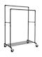 Rollbar Kleiderständer Schwarz 100x59x142cm