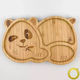 Pandaboo Baby Food Plate made of Bamboo Yellow