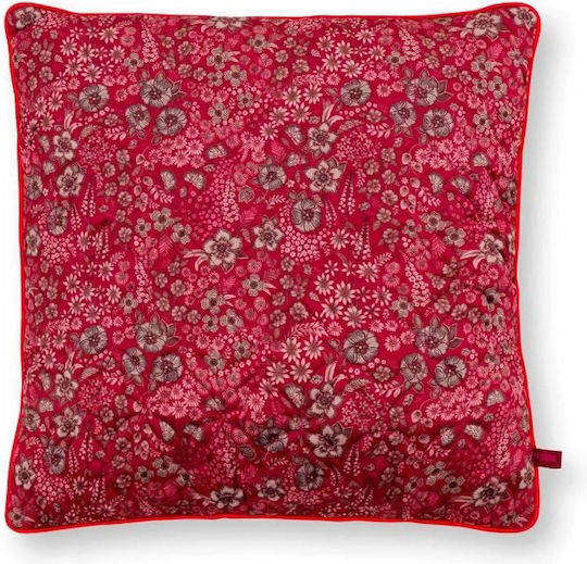 PiP Studio Μαξιλάρι Quilted Κόκκινο 50x50εκ.