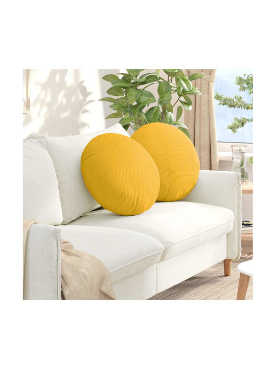 vidaXL Velvet Sofa Cushion Soft Yellow 50x50cm