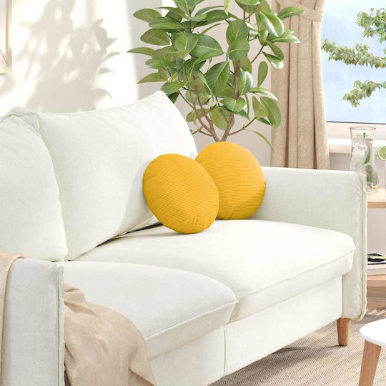 vidaXL Μαξιλάρι Καναπέ από Βελούδο Απαλό Κίτρινο 30x30εκ.