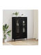 Висулка Витрина за хол от ПДЧ със Стъкло Black Beech 70x31x115см