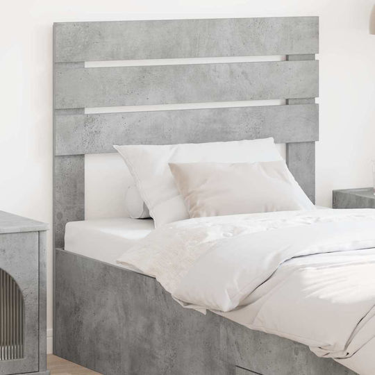 vidaXL Hölzernes Kopfstütze für Betten Grau 100x100cm