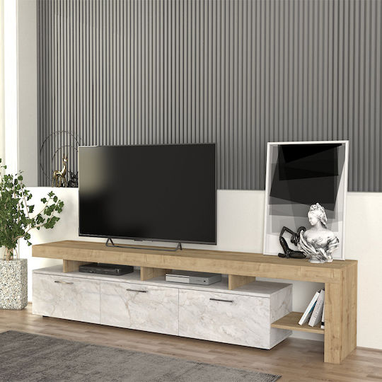 Acnes Επιδαπέδιο Λευκό Εφέ Μαρμάρου - Sapphire Oak 220x40x52εκ. Acnes Επιδαπέδιο Λευκό Εφέ Μαρμάρου - Sapphire Oak 220x40x52εκ.