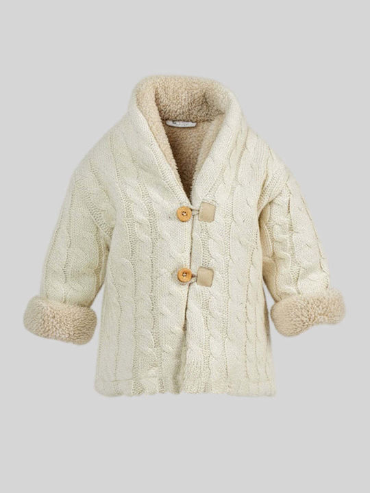 Kids Cardigan Knitted Ecru