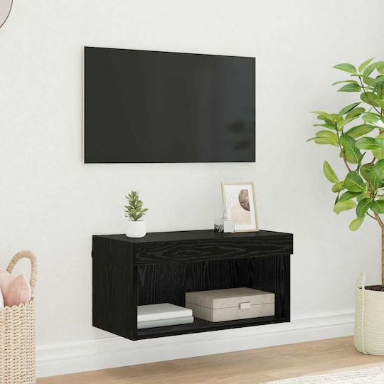 Έπιπλο Τηλεόρασης με Φωτισμό LED Μαύρη Οξυά Μ60xΠ30xΥ30cm