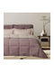 Das Home Duvet Single with Microfiber Filling 160x220cm 9691 Happy Beige, Purple 550 GSMGsm 10.5 togs Togs