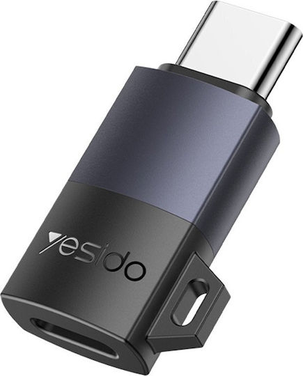 Yesido Μετατροπέας Lightning male σε USB-C female Γκρι 1τμχ