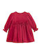 Girls Dress Long Sleeve Velvet Red