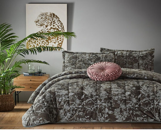 Liolios Home Пухено Куинсайз 220x240бр Elegant Сив
