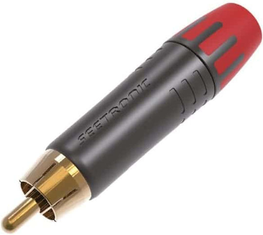 Seetronic Mt380rd Βύσμα Rca Αρσενικό Επίχρυση Επαφή Κόκκινο Βύσμα Rca Αρσενικό Επίχρυση Επαφή Κόκκινο