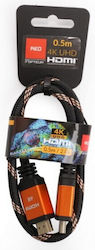 Opticum 20250071 HDMI 2.0 HDMI Male - HDMI Male 0.5m Black Opticum 20250071 HDMI 2.0 HDMI Male - HDMI Male 0.5m Black