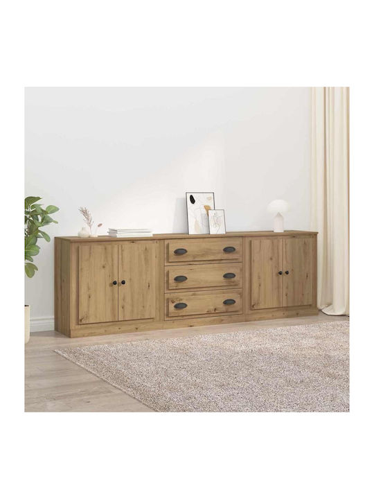 Sideboard Wooden with Drawers Old Wood 70x35.5x...