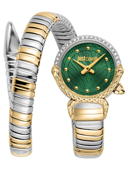 Just Cavalli Signature Snake Γυναικείο Ρολόι Μπ...