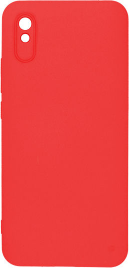 Θήκη Xiaomi Redmi 9a Silky Soft Touch Silicone Κόκκινο Προστασία Κάμερας
