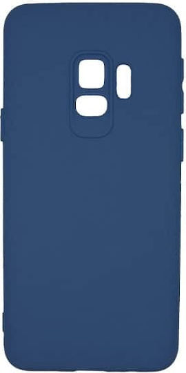 Θήκη Samsung Galaxy S9 Silky Soft Touch Silicone Μπλε Σκούρο Προστασία Κάμερας