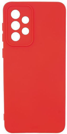 Samsung Galaxy A33 5G Silky Soft Touch Silicone Red Camera Protection Case