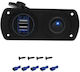 Dual Car USB Charger 12V Built-In Panel Switch Base Carsun Ee6020